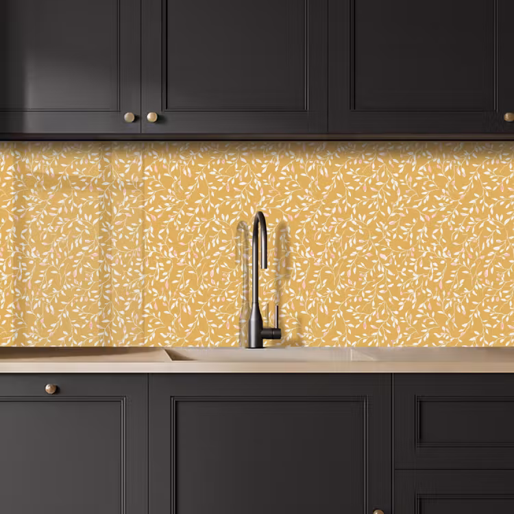 Keuken achterwand - Takjes - Patroon - Oker — 6