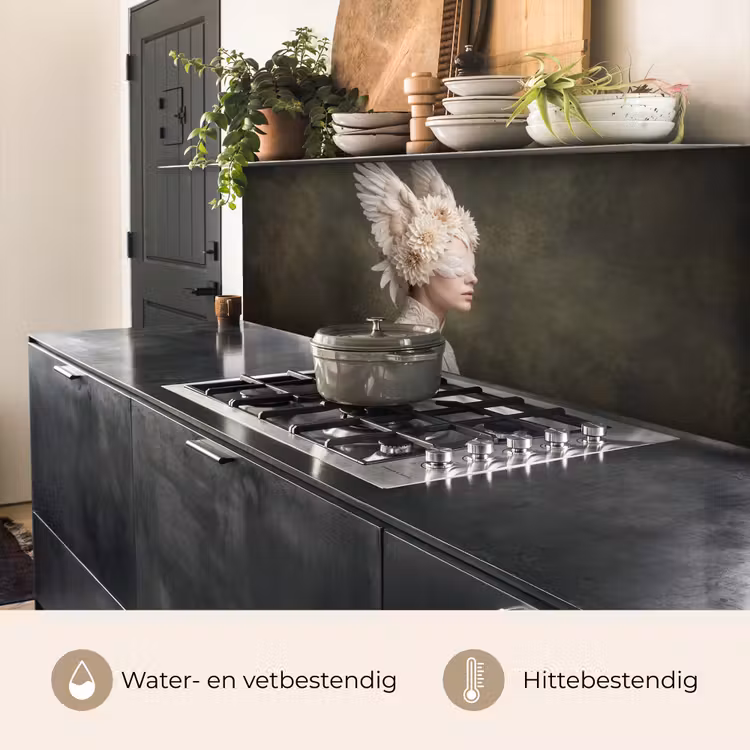 Keuken achterwand - Vleugels - Vrouw - Wit — 5