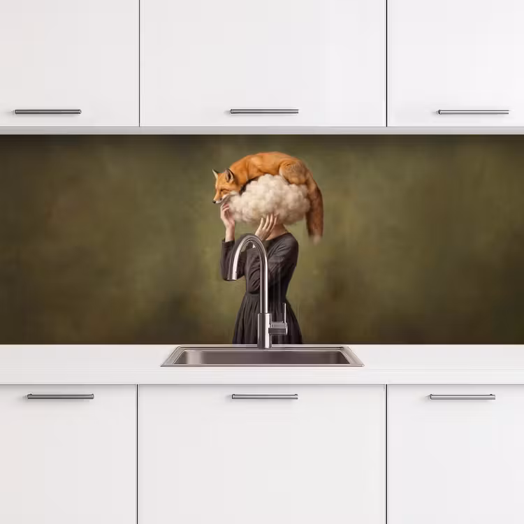 Keuken achterwand - Vos - Surrealistisch - Groen — 4