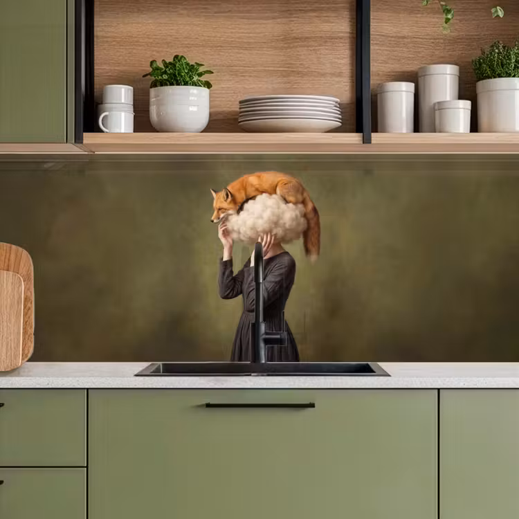 Keuken achterwand - Vos - Surrealistisch - Groen — 8