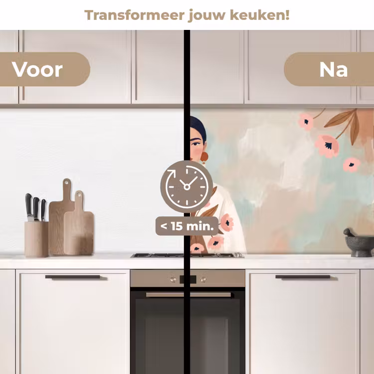 Keuken achterwand - Vrouw - Kimono - Pastel — 3