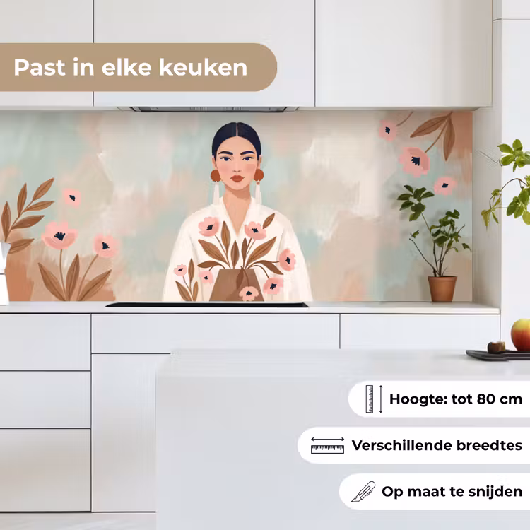 Keuken achterwand - Vrouw - Kimono - Pastel — 7