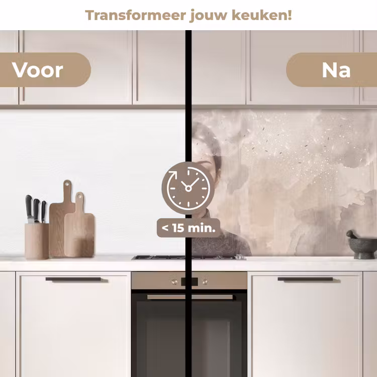 Keuken achterwand - Vrouw - Sereen - Grijs — 3