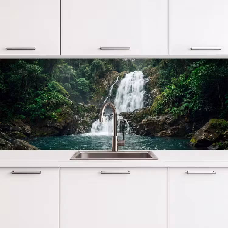 Keuken achterwand - Waterfall - Forest - Nature - Greenkhgyguyg — 4