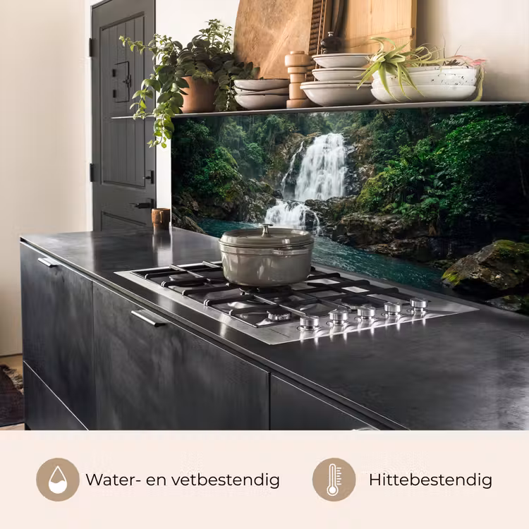 Keuken achterwand - Waterfall - Forest - Nature - Greenkhgyguyg — 5