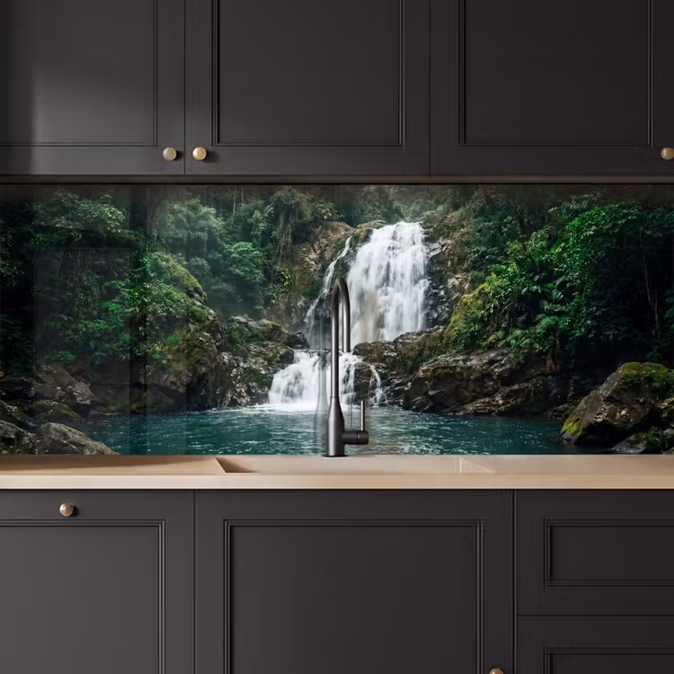 Keuken achterwand - Waterfall - Forest - Nature - Greenkhgyguyg — 6