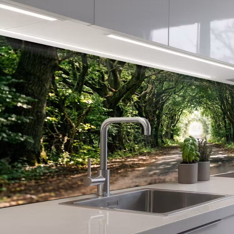 Keuken achterwand - Weg - Bomen - Natuur - Groen — 2