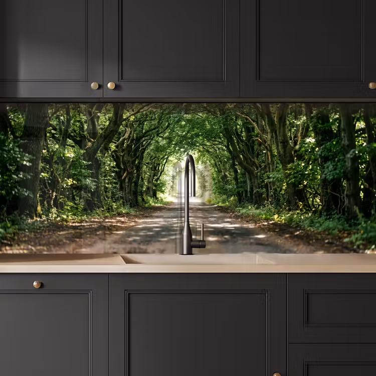 Keuken achterwand - Weg - Bomen - Natuur - Groen — 6