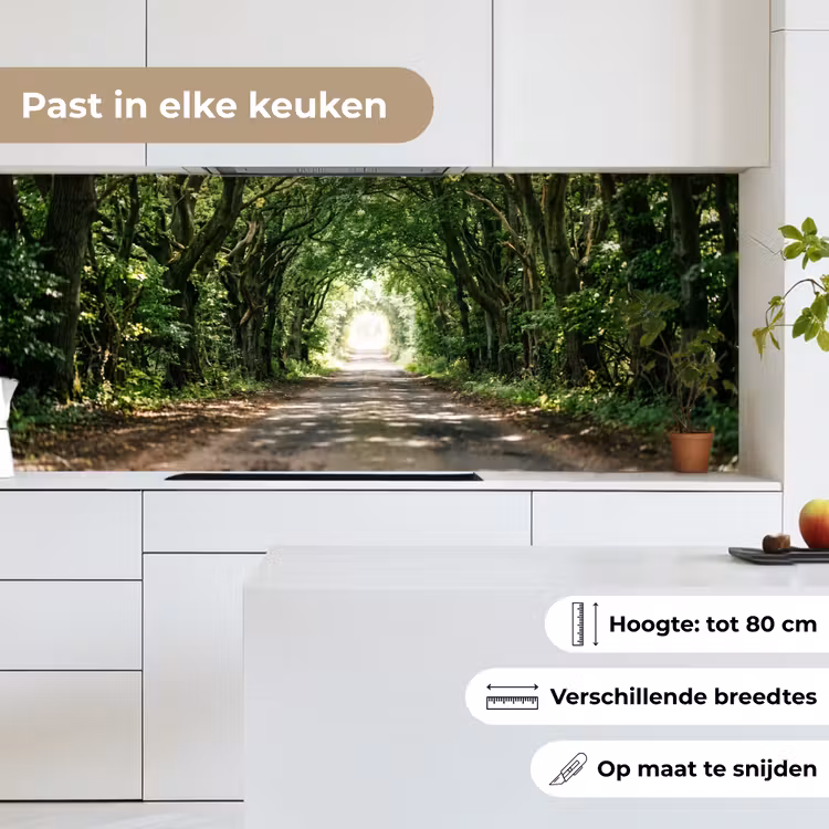 Keuken achterwand - Weg - Bomen - Natuur - Groen — 7
