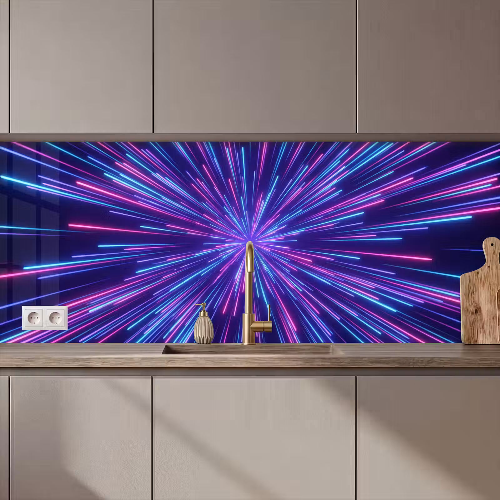 Keuken achterwand - Dynamisch - Ruimte - Kleurrijk — 1