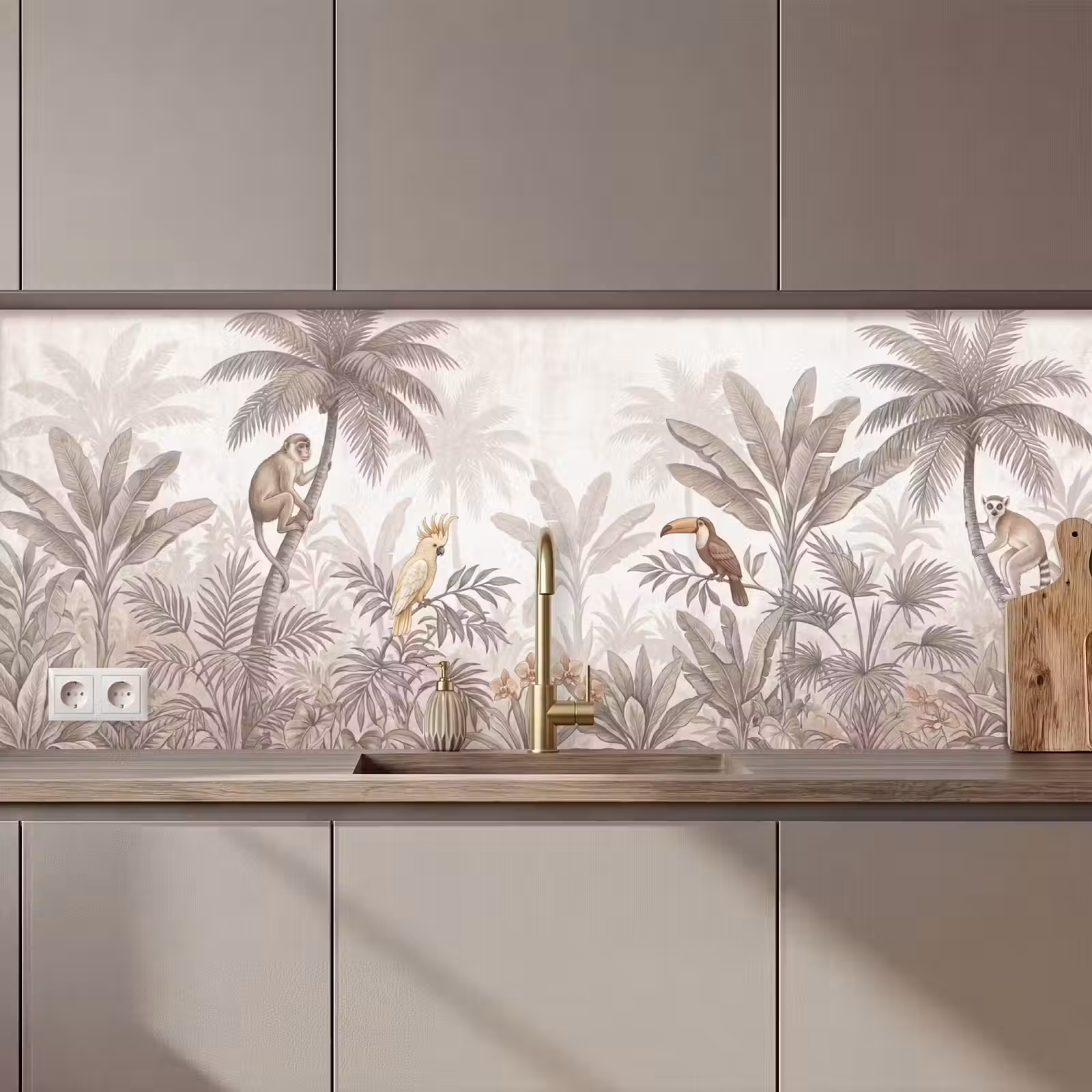 Keuken achterwand - Jungle - Dieren - Palmbomen — 1