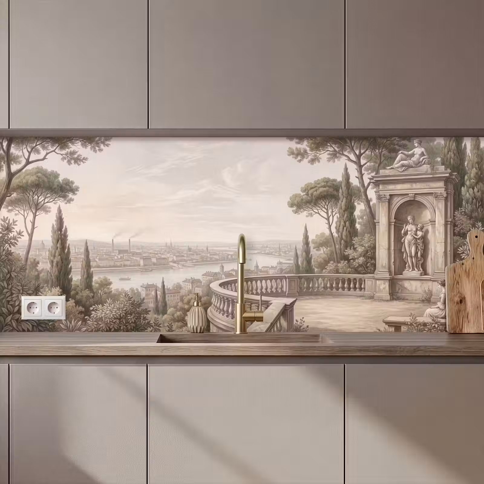 Keuken achterwand - Terras - Stad - Uitzicht - Rivier — 1