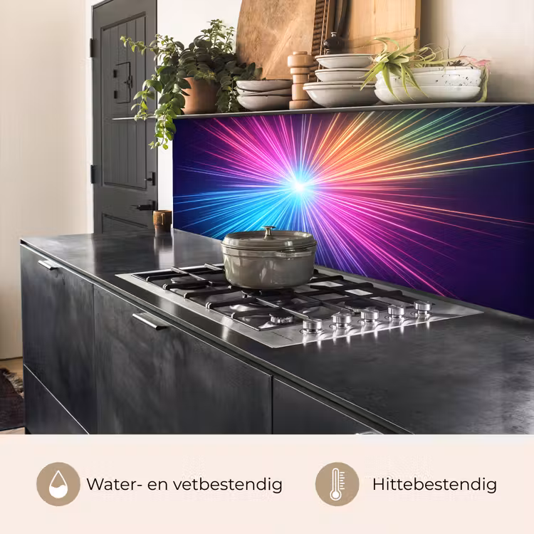 Keuken achterwand - Abstract - Light - Burst - Modern - Colorful — 5