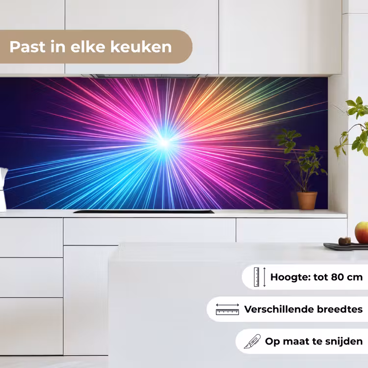 Keuken achterwand - Abstract - Light - Burst - Modern - Colorful — 7