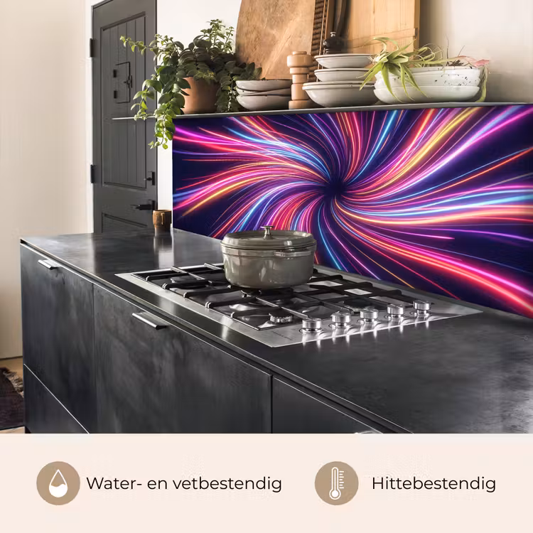 Keuken achterwand - Abstract - Swirl - Futuristic - Neon — 5