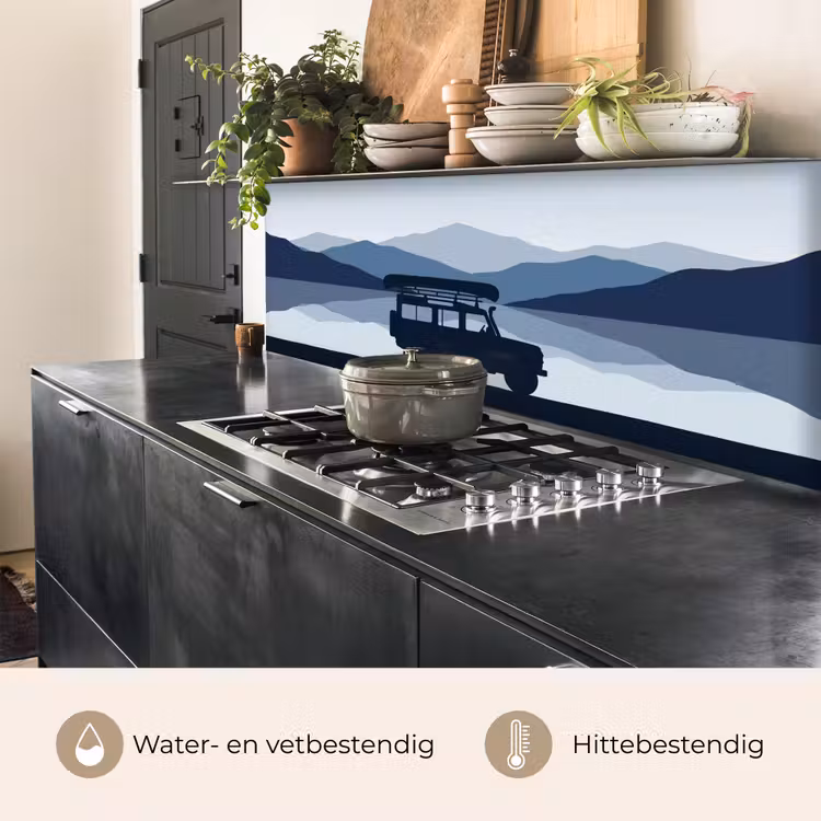 Keuken achterwand - Auto - Meer - Bergen - Blauw — 5