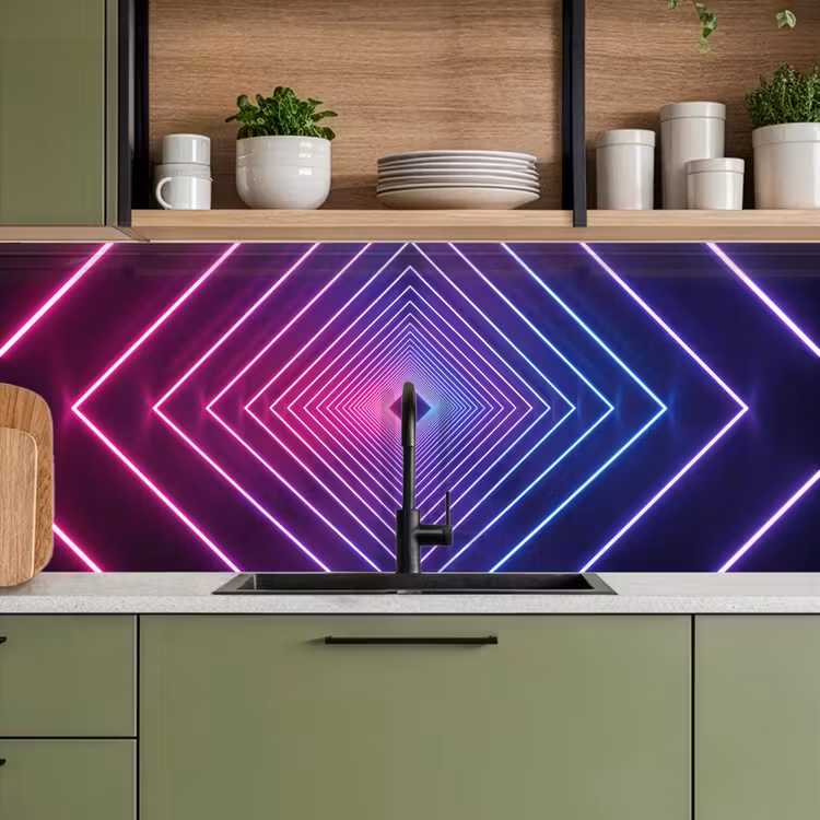 Keuken achterwand - Driedimensionaal - Tunnel - Ruimte — 8