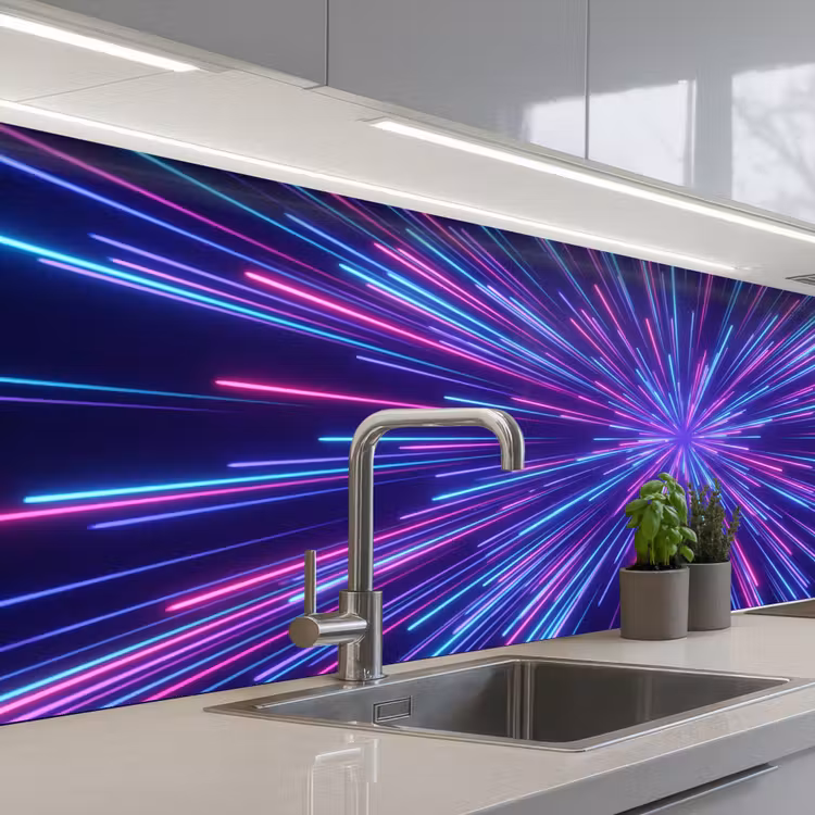 Keuken achterwand - Dynamisch - Ruimte - Kleurrijk — 2