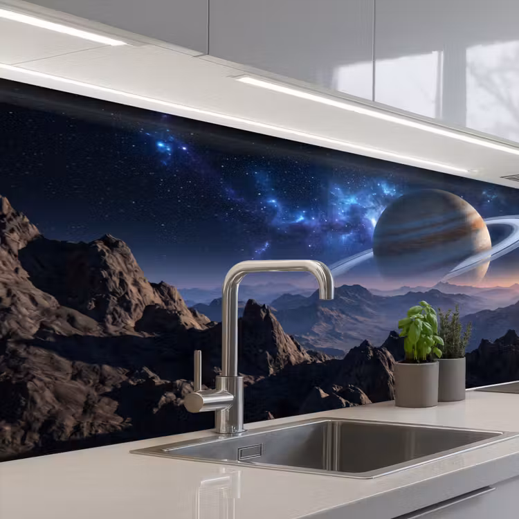 Keuken achterwand - Fantasy - Kosmos - Landschap — 2