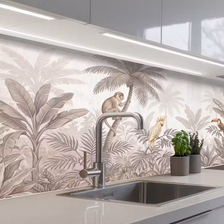 Keuken achterwand - Jungle - Dieren - Palmbomen — 2