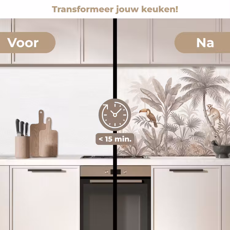 Keuken achterwand - Jungle - Dieren - Palmbomen — 3