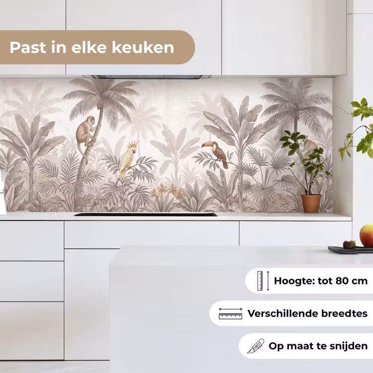 Keuken achterwand - Jungle - Dieren - Palmbomen — 7