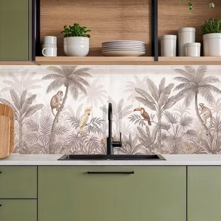 Keuken achterwand - Jungle - Dieren - Palmbomen — 8