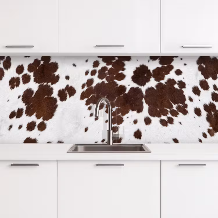 Keuken achterwand - Koeienhuid - Klassiek - Bruin — 4