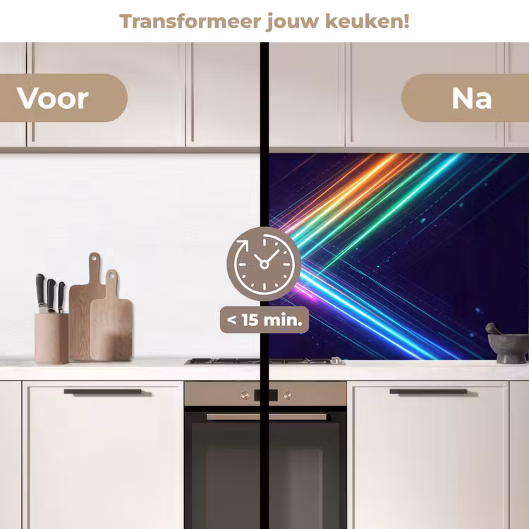 Keuken achterwand - Kruisen - Lasterstralen - Neon — 3