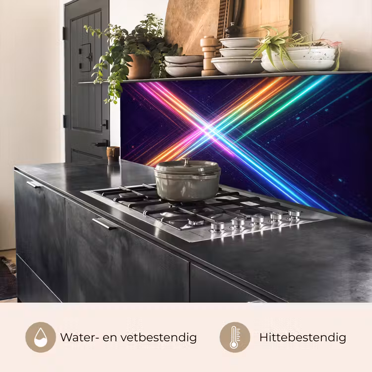 Keuken achterwand - Kruisen - Lasterstralen - Neon — 5
