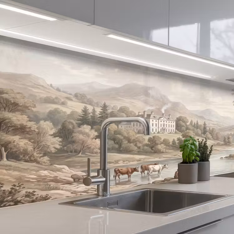 Keuken achterwand - Landhuis - Rivier - Vee — 2