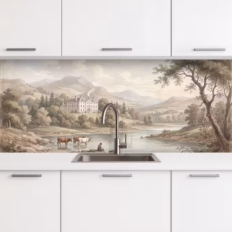 Keuken achterwand - Landhuis - Rivier - Vee — 4