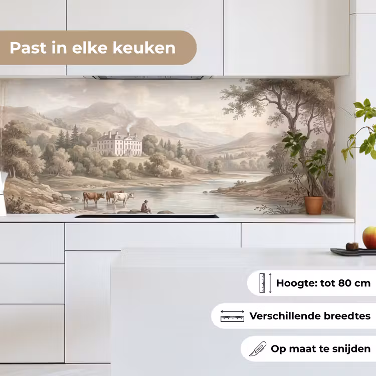 Keuken achterwand - Landhuis - Rivier - Vee — 7