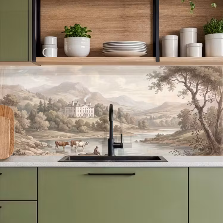 Keuken achterwand - Landhuis - Rivier - Vee — 8