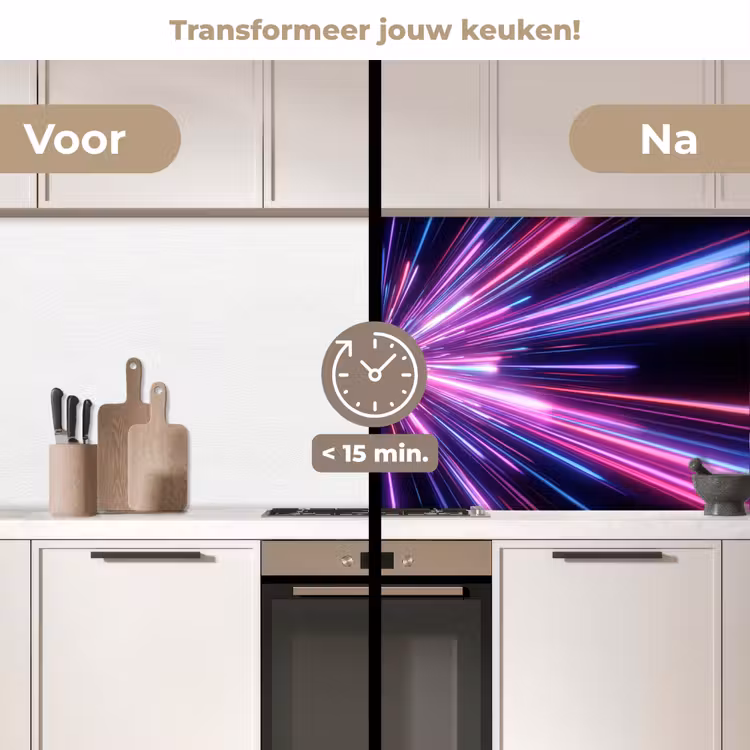 Keuken achterwand - Lichtsnelheid - Ruimte - Roze - Paars — 3