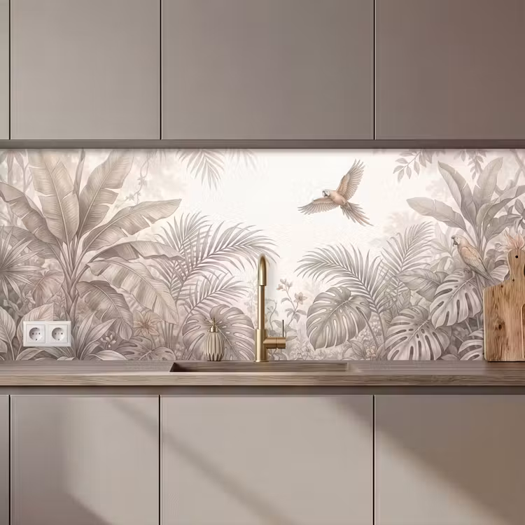 Keuken achterwand - Papagaai - Jungle - Tropisch — 1