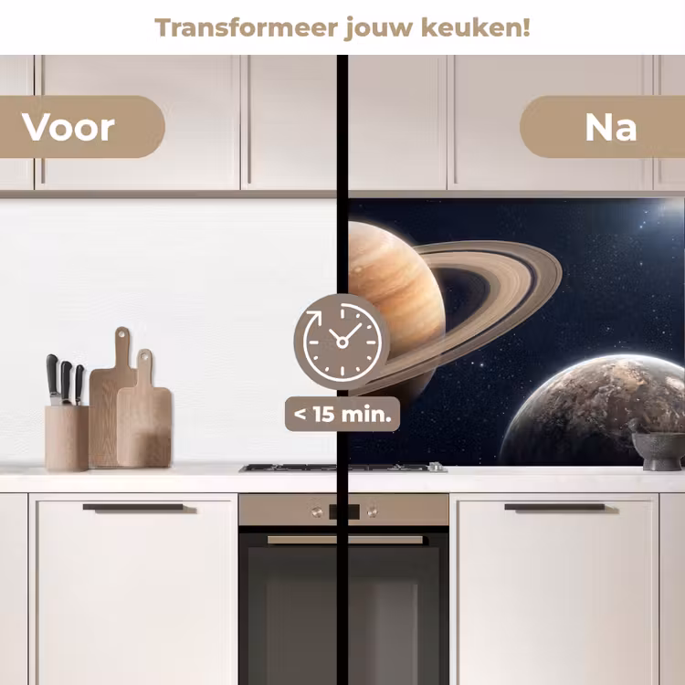 Keuken achterwand - Planeten - Saturnus - Ruimte — 3