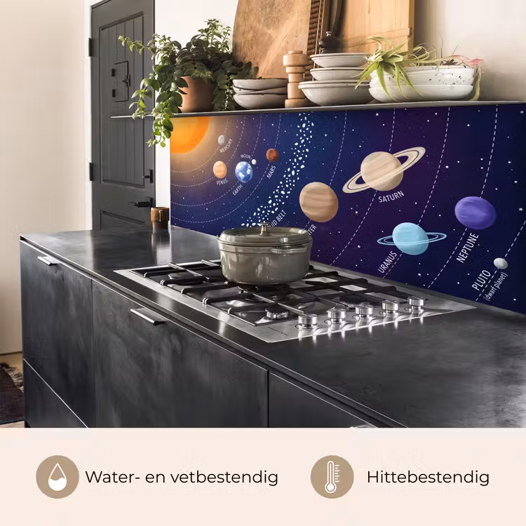 Keuken achterwand - Planetenstelsel - Ruimte - Illustratie — 5