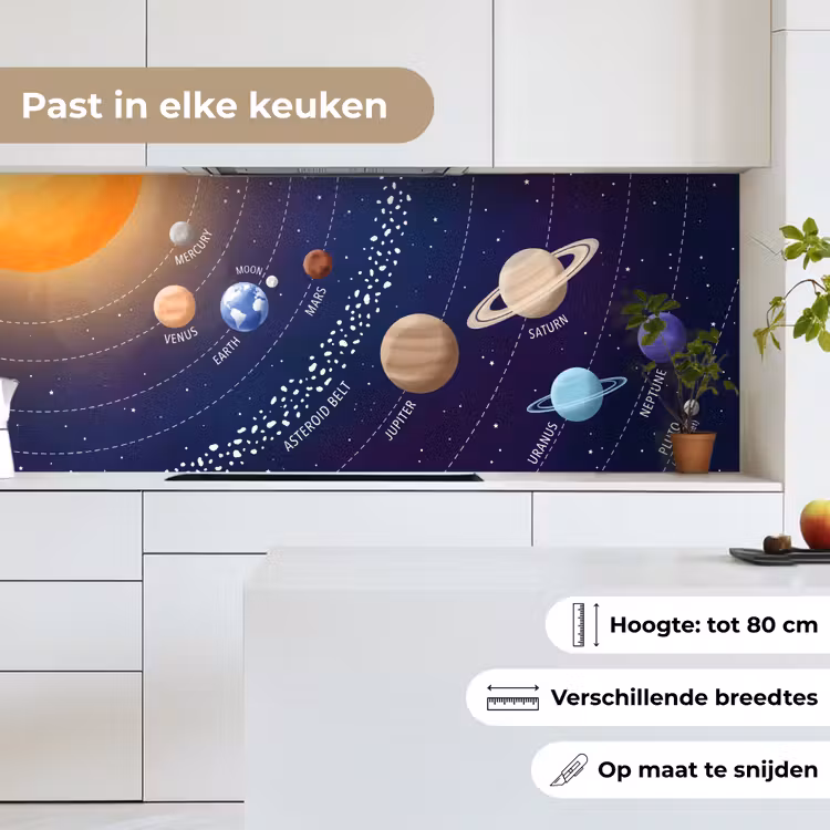 Keuken achterwand - Planetenstelsel - Ruimte - Illustratie — 7