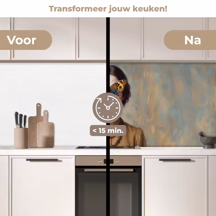 Keuken achterwand - Portret - Vlinder - Kleurrijk — 3
