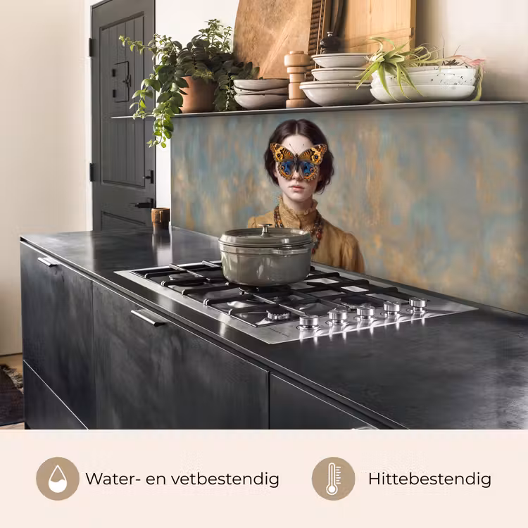 Keuken achterwand - Portret - Vlinder - Kleurrijk — 5