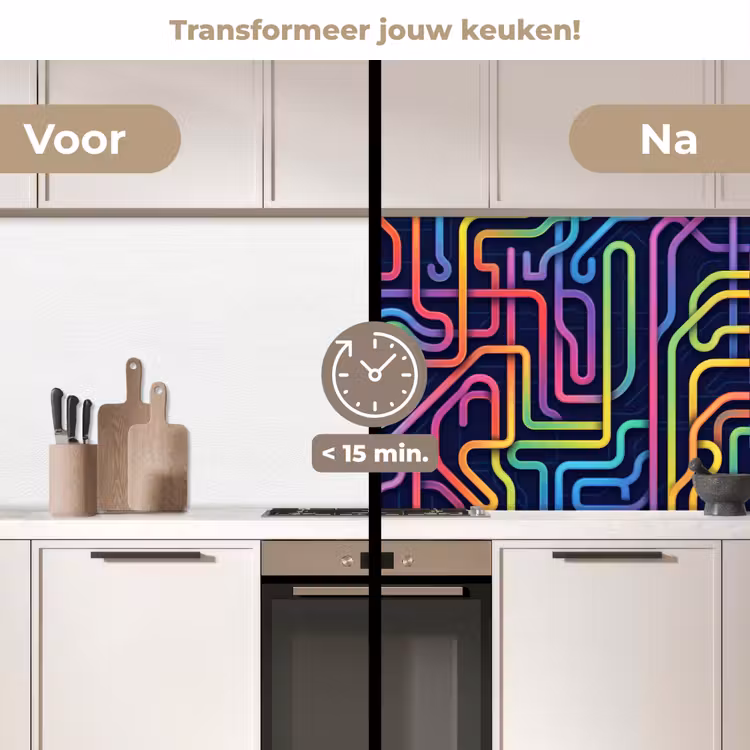 Keuken achterwand - Retro - Abstract - Neon — 3