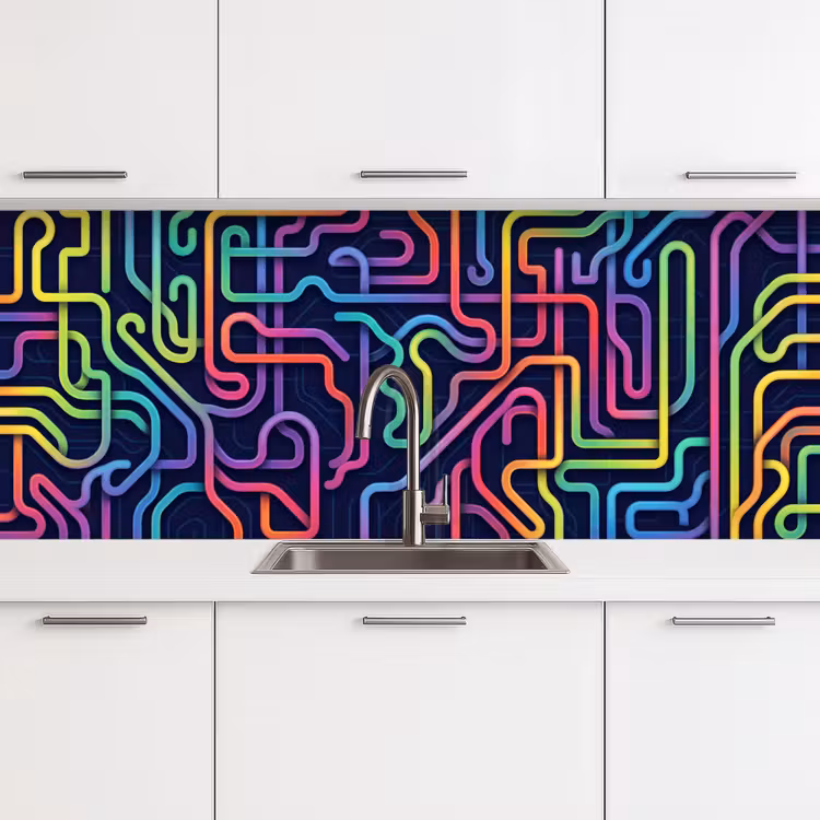 Keuken achterwand - Retro - Abstract - Neon — 4