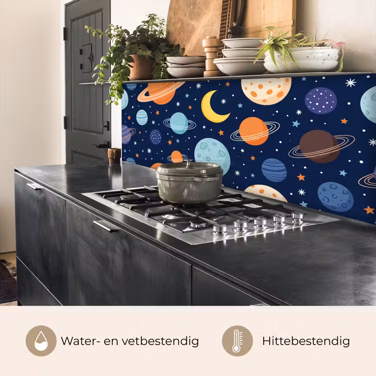 Keuken achterwand - Ruimte - Planeten - Kleurrijk — 5