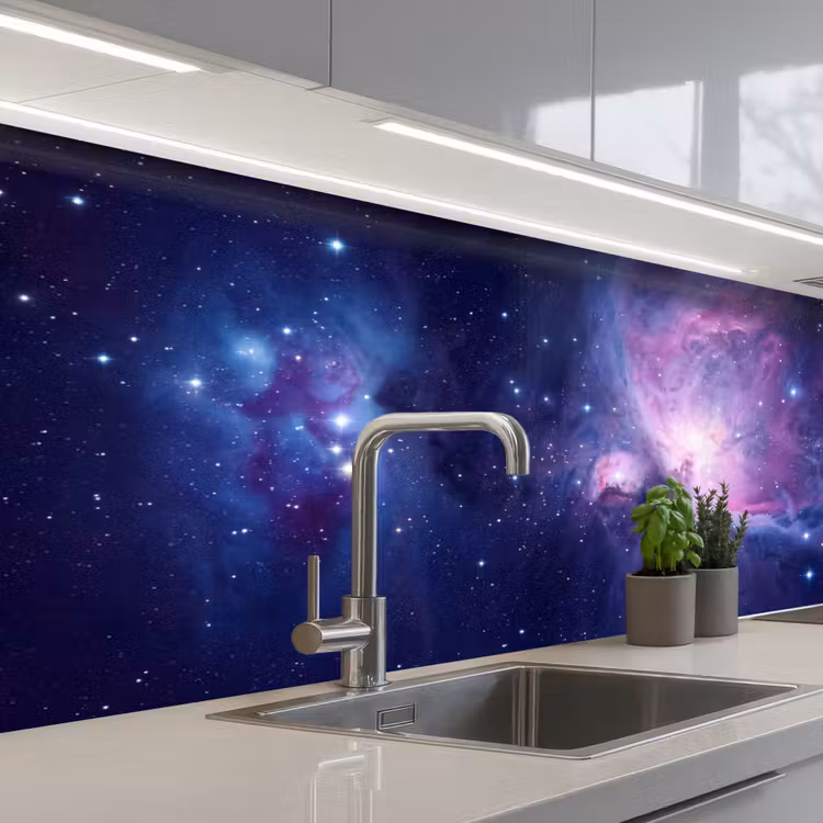 Keuken achterwand - Ruimte - Sterren - Kleurrijk — 2