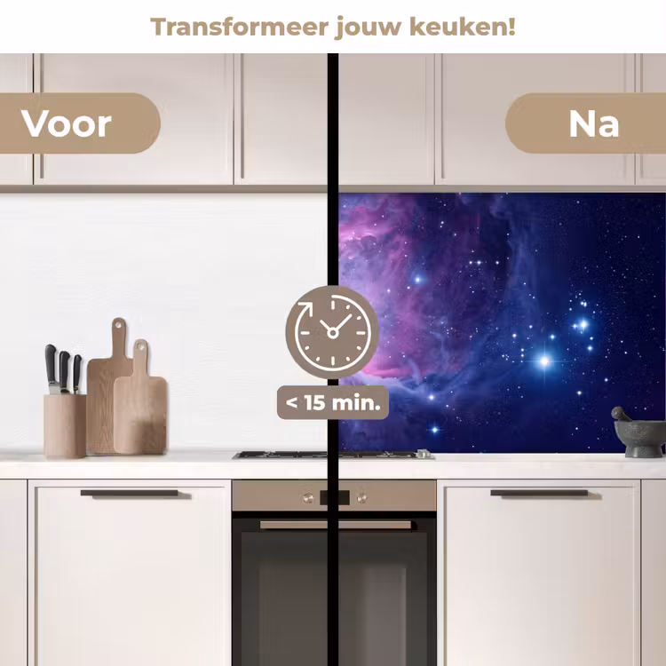 Keuken achterwand - Ruimte - Sterren - Kleurrijk — 3