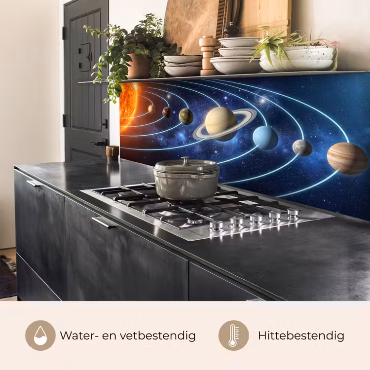 Keuken achterwand - Ruimte - Zonnestelsel - Blauw — 5