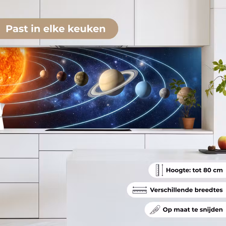 Keuken achterwand - Ruimte - Zonnestelsel - Blauw — 7