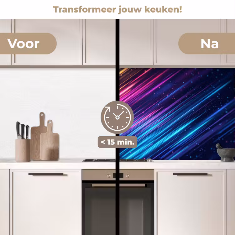 Keuken achterwand - Snelheid - Kosmos - Kleurrijk — 3