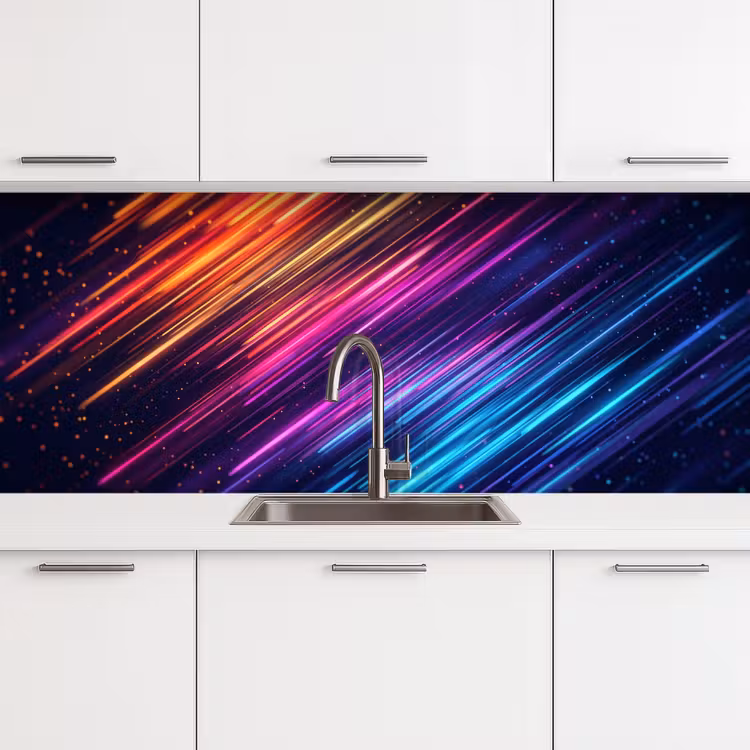 Keuken achterwand - Snelheid - Kosmos - Kleurrijk — 4